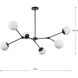 Haas 6 Light 50 inch Matte Black Chandelier Ceiling Light, Design Series