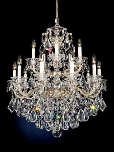 La Scala 15 Light 28 inch Antique Silver Chandelier Ceiling Light in Antique Silver Cast