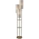 Trio 68 inch 120.00 watt Antique Brass Shelf Floor Lamp Portable Light
