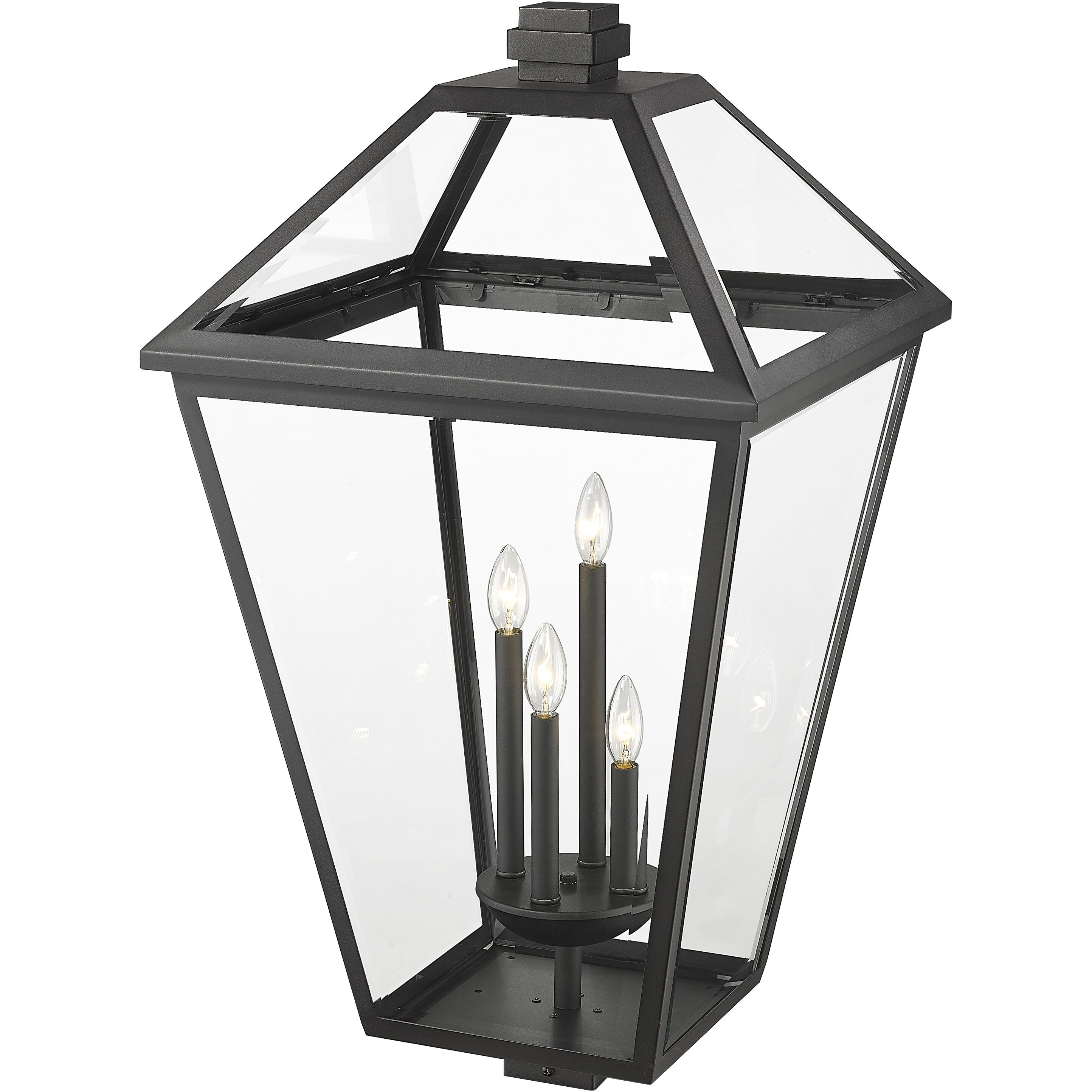 Talbot 4 Light 33.75 inch Black Outdoor Post Mount Fixture