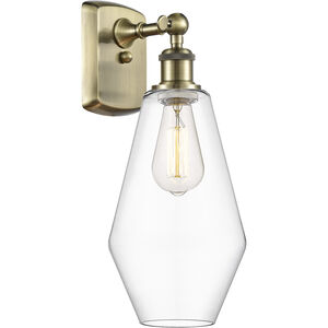 Ballston Cindyrella LED 7 inch Antique Brass Sconce Wall Light in Clear Glass