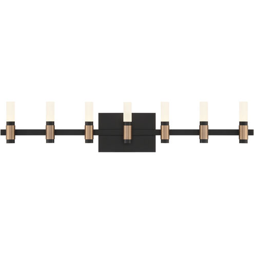 Albany LED 32.25 inch Brass and Black Vanity Light Wall Light