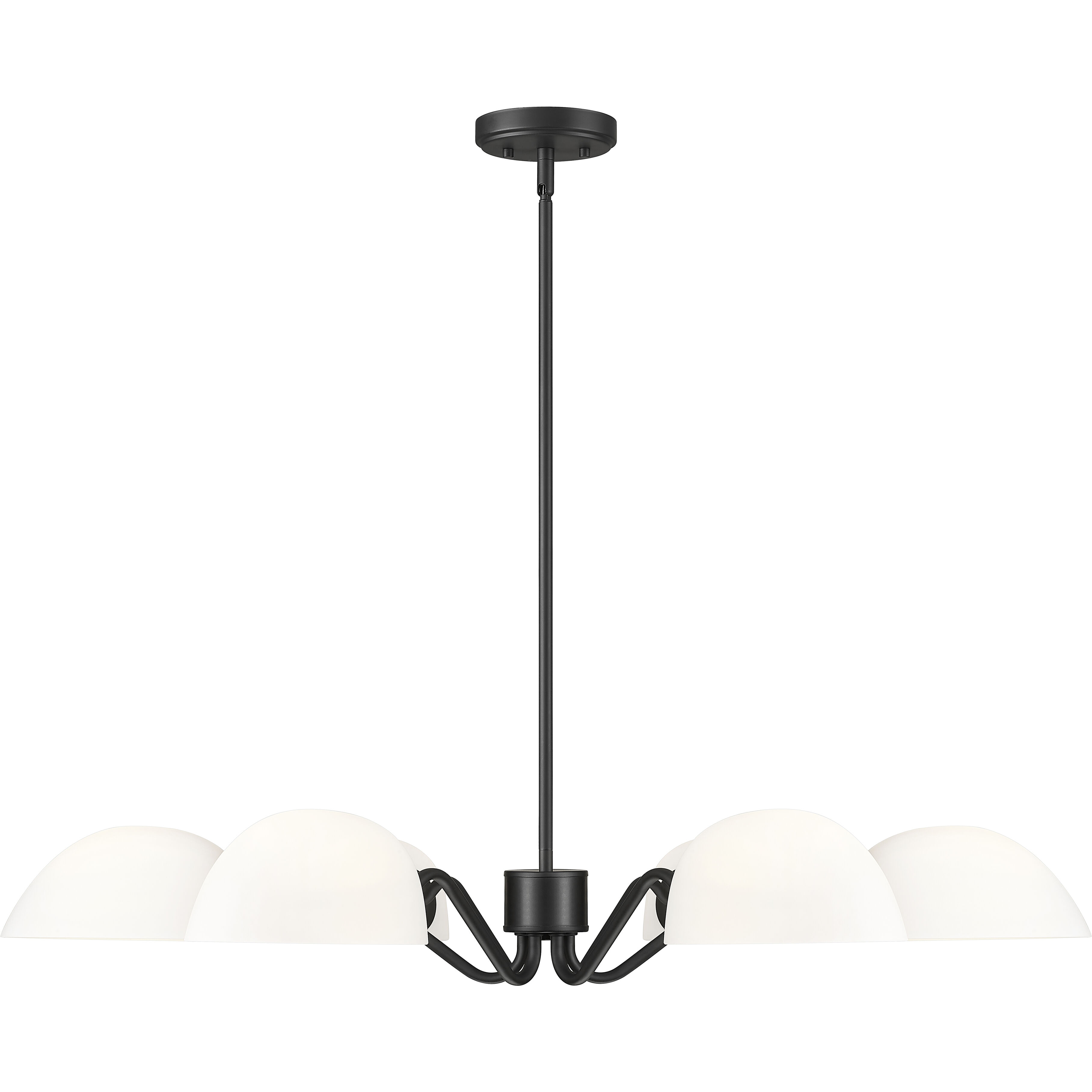 Breton 6 Light 39 inch Matte Black Chandelier Ceiling Light