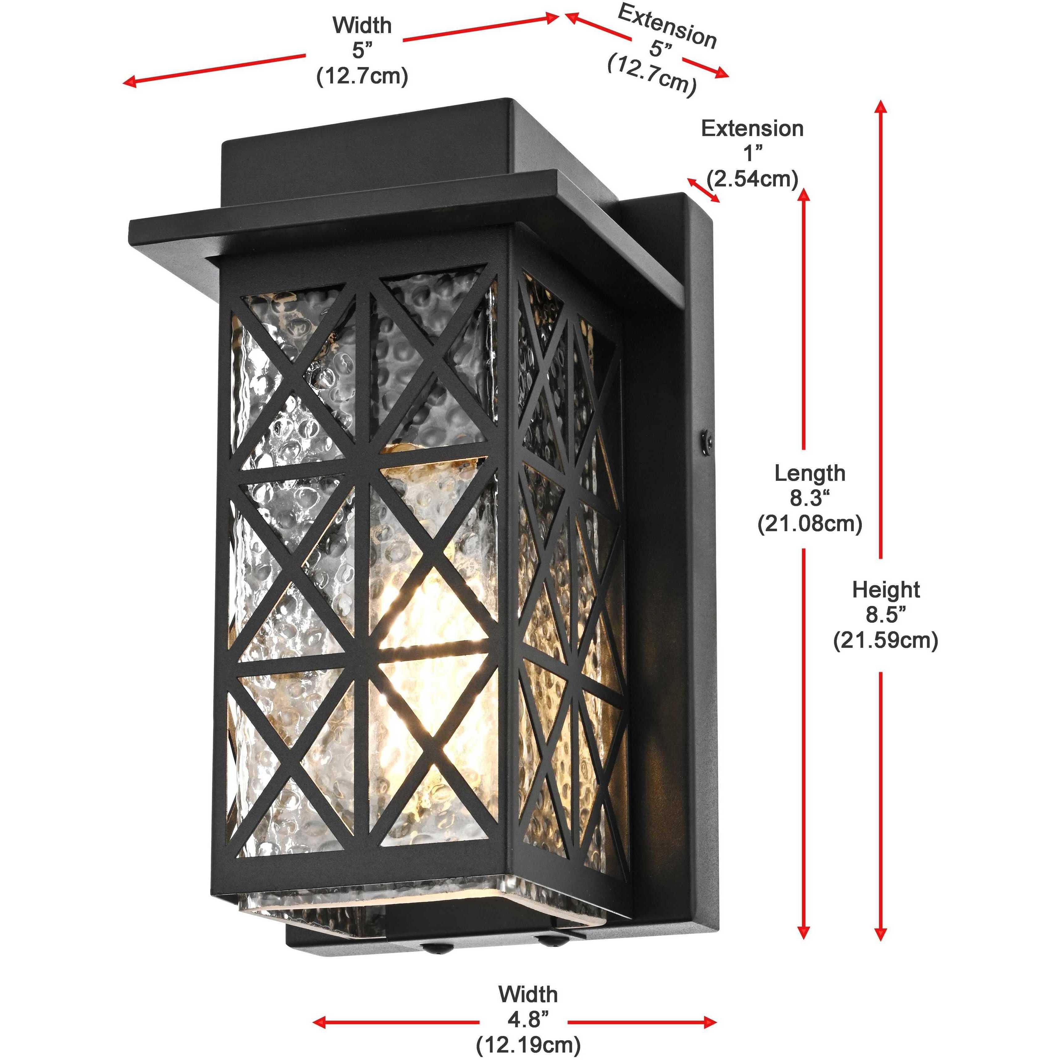 Wildey 1 Light 8.5 inch Black Outdoor Wall Sconce