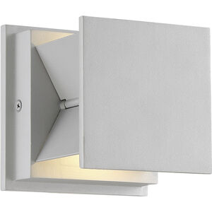 Baffled LED 4.5 inch Silver Dust Wall Mount Wall Light, Outdoor