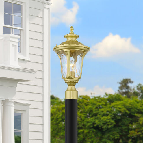Oxford 1 Light 19 inch Soft Gold Outdoor Post Top Lantern, Medium