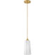 Honey 1 Light 5.25 inch Distressed Brass Convertible Pendant Ceiling Light