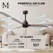 Atlas Alessandra 72 inch Textured Bronze with Gray Ash Blades Indoor/Outdoor Ceiling Fan