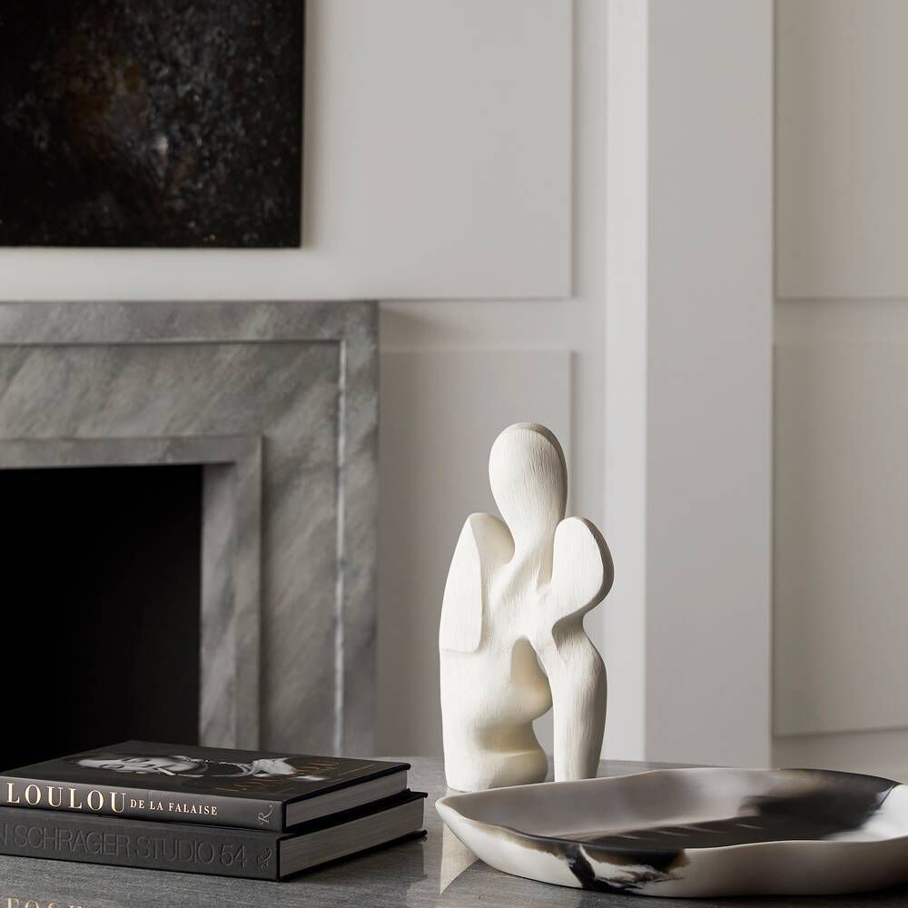 Hollie Black & White Trays, Set of 2