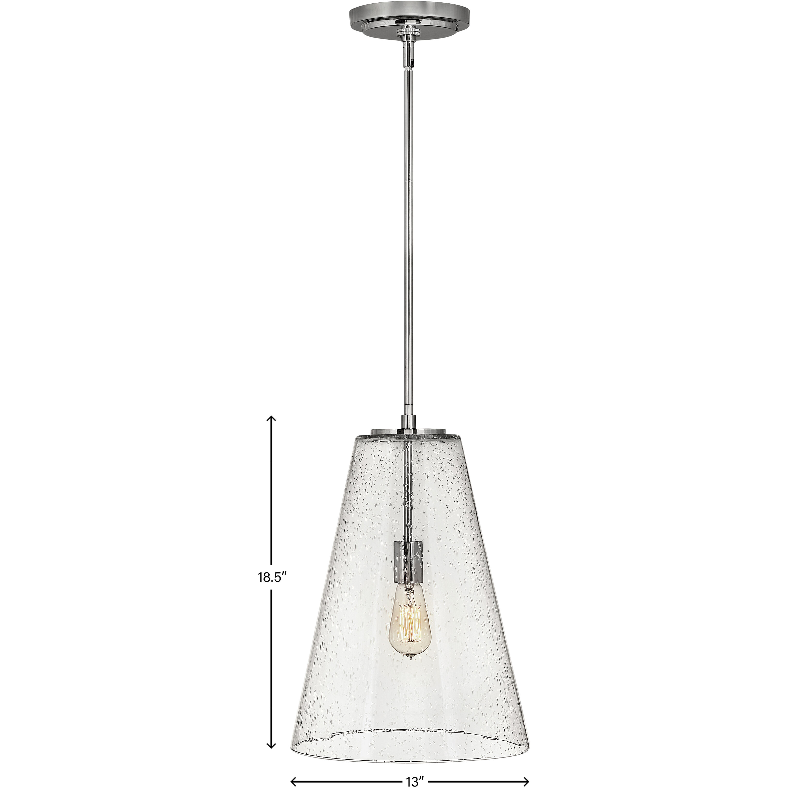 Vance 1 Light 13 inch Polished Nickel Indoor Pendant Ceiling Light