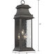 Forged Provincial 3 Light 23 inch Charcoal Outdoor Wall Sconce