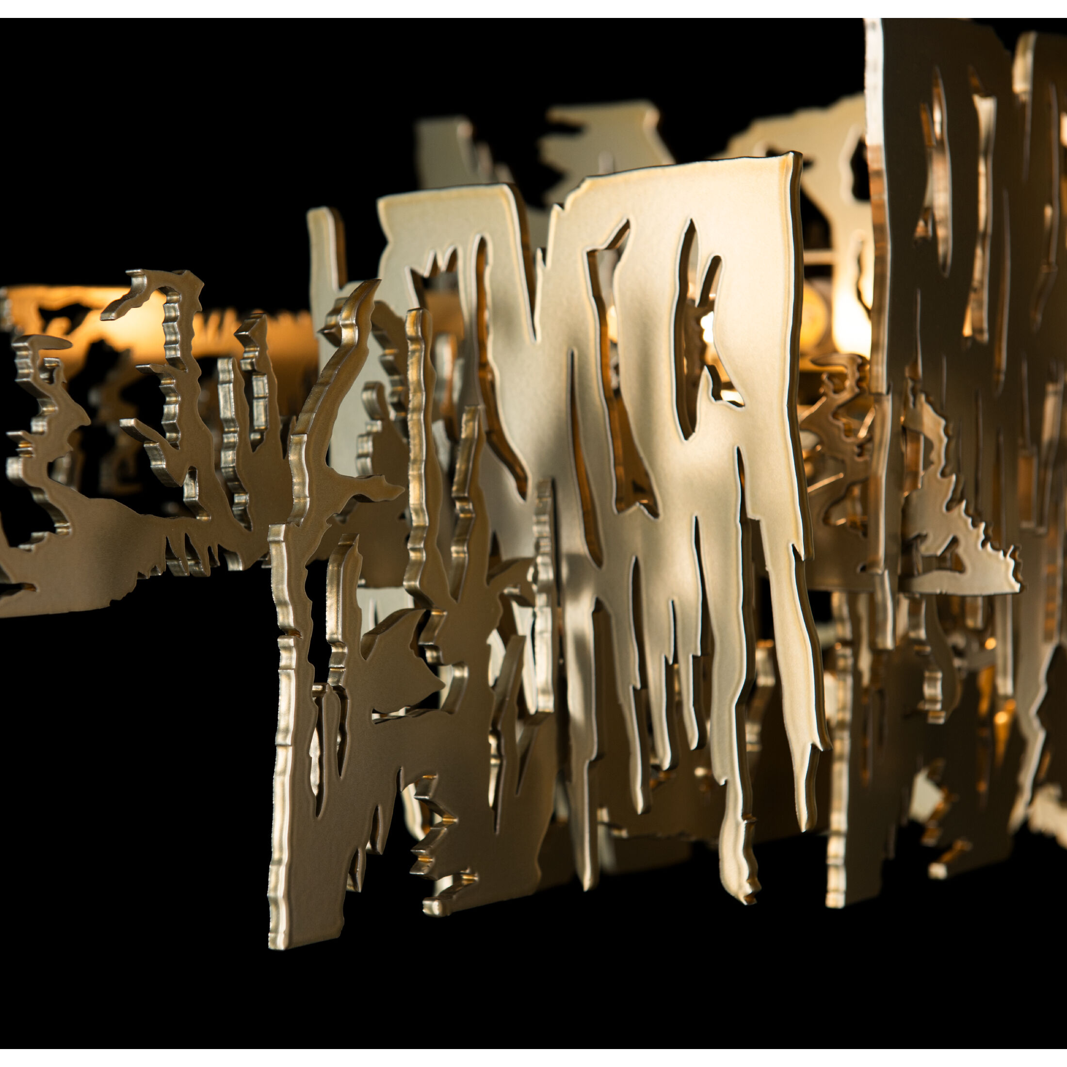 Brutus 6 Light 63 inch Modern Brass Pendant Ceiling Light, Large