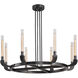 Flute 8 Light 48 inch Urban Bronze Chandelier Ceiling Light