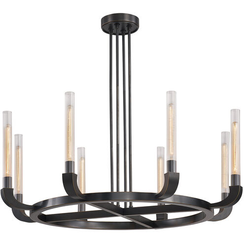 Flute 8 Light 48 inch Urban Bronze Chandelier Ceiling Light