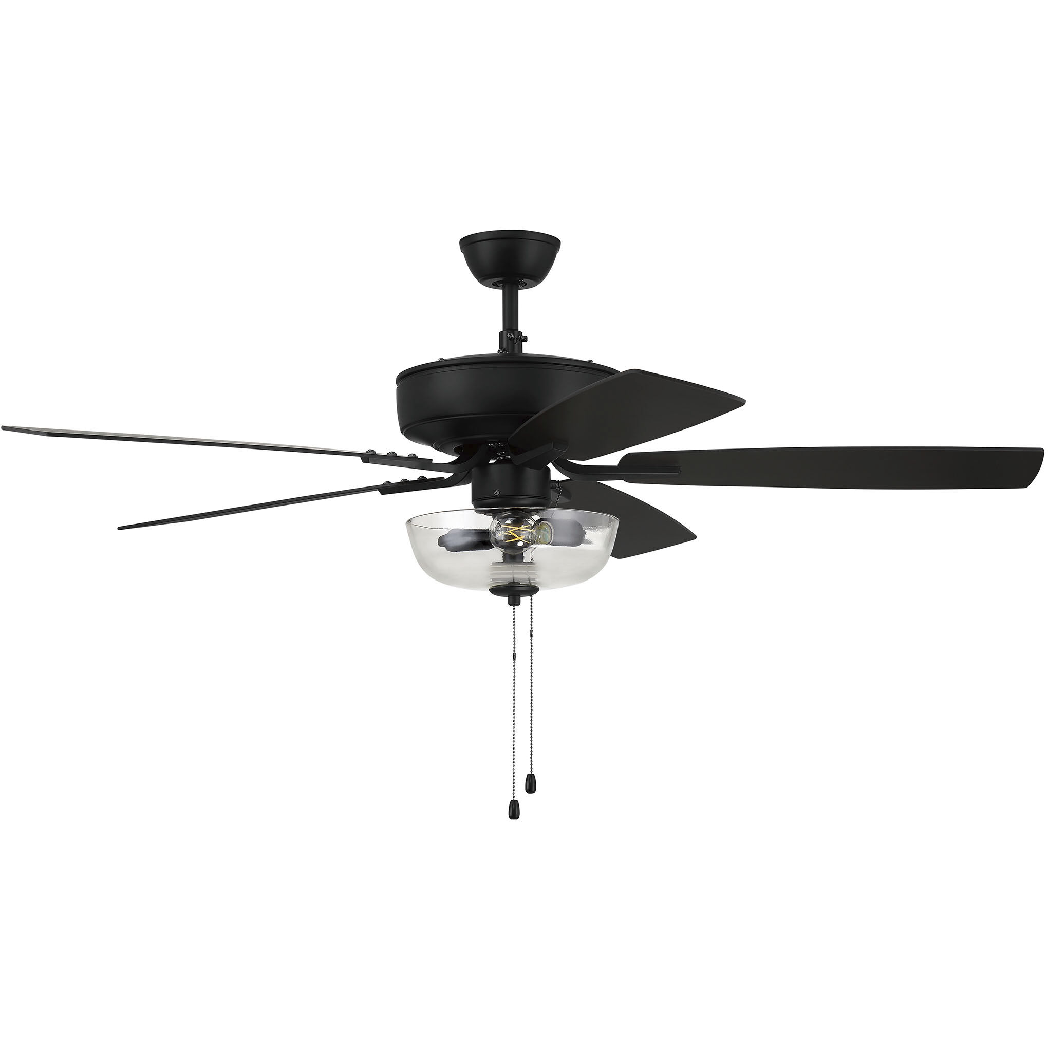 Pro Plus 101 52 inch Flat Black with Flat Black/Grey Wood Blades Contractor Ceiling Fan