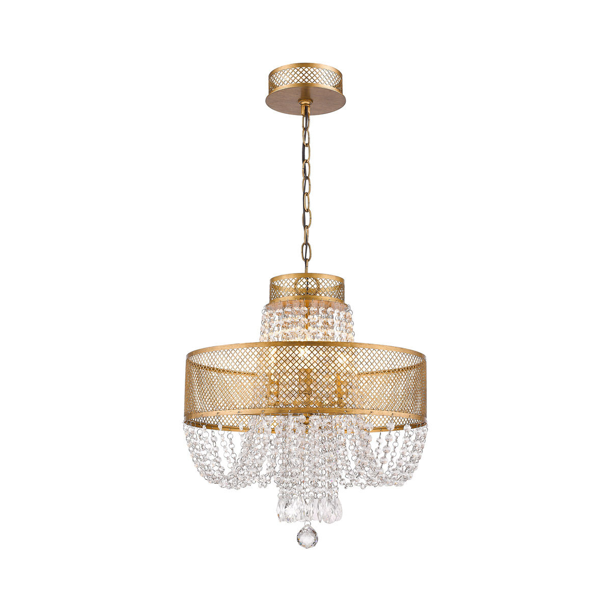 Viola 4 Light 18 inch Antique Gold Chandelier Ceiling Light