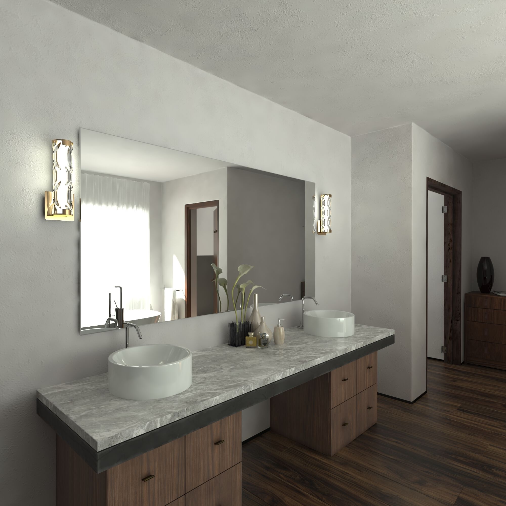 Marseille LED 4.75 inch Natural Brass Bathroom Light Wall Light