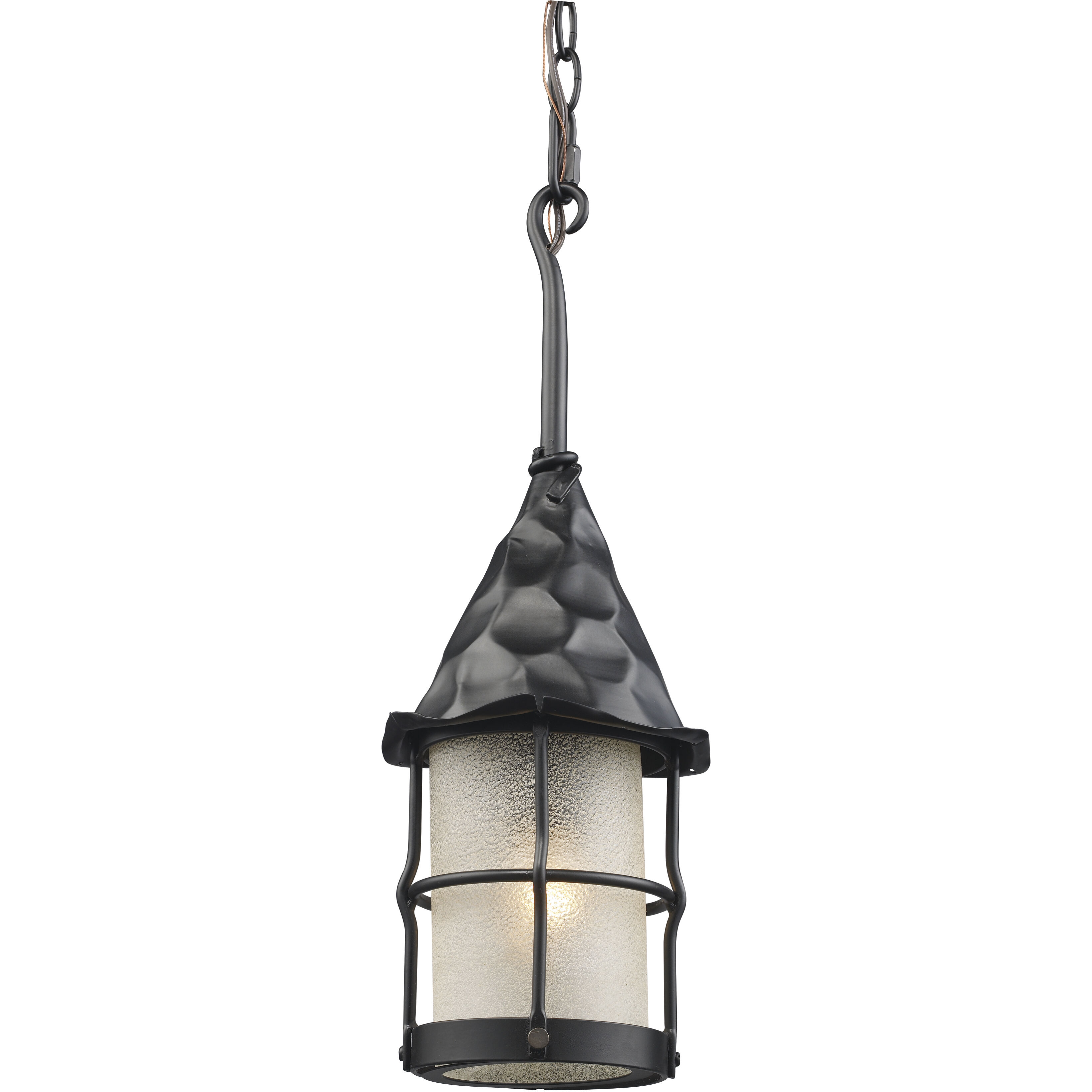 Rustica 1 Light 6.5 inch Matte Black Outdoor Pendant
