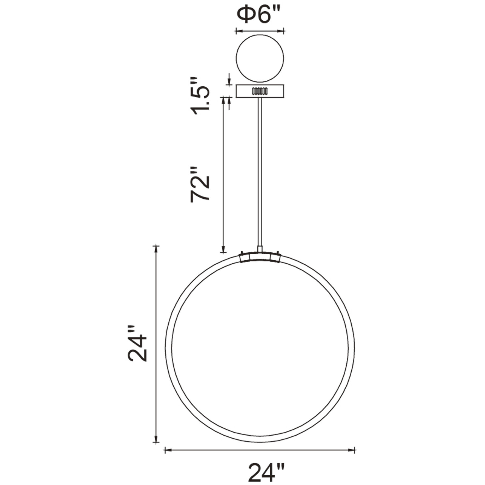 Hoops LED 5 inch Satin Gold Chandelier Ceiling Light