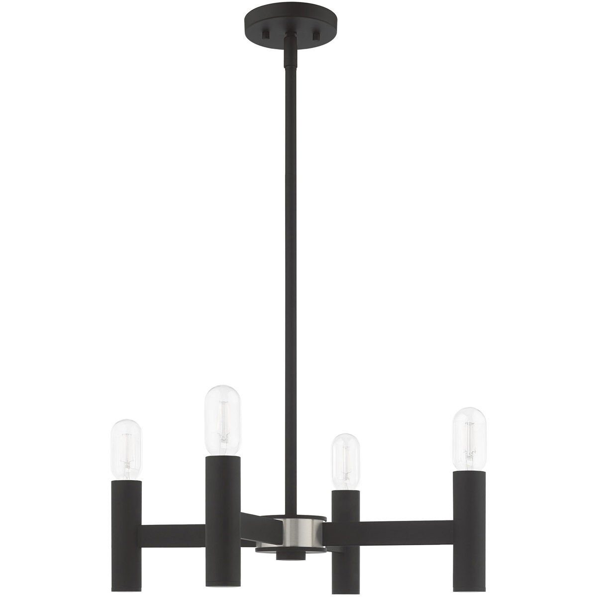 Copenhagen 4 Light 20 inch Black Mini Chandelier Ceiling Light