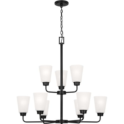Kerrville 9 Light 29 inch Midnight Black Chandelier Ceiling Light
