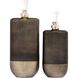 Mara Metallic Brown with Polished Nickel Bottle, Set of 2