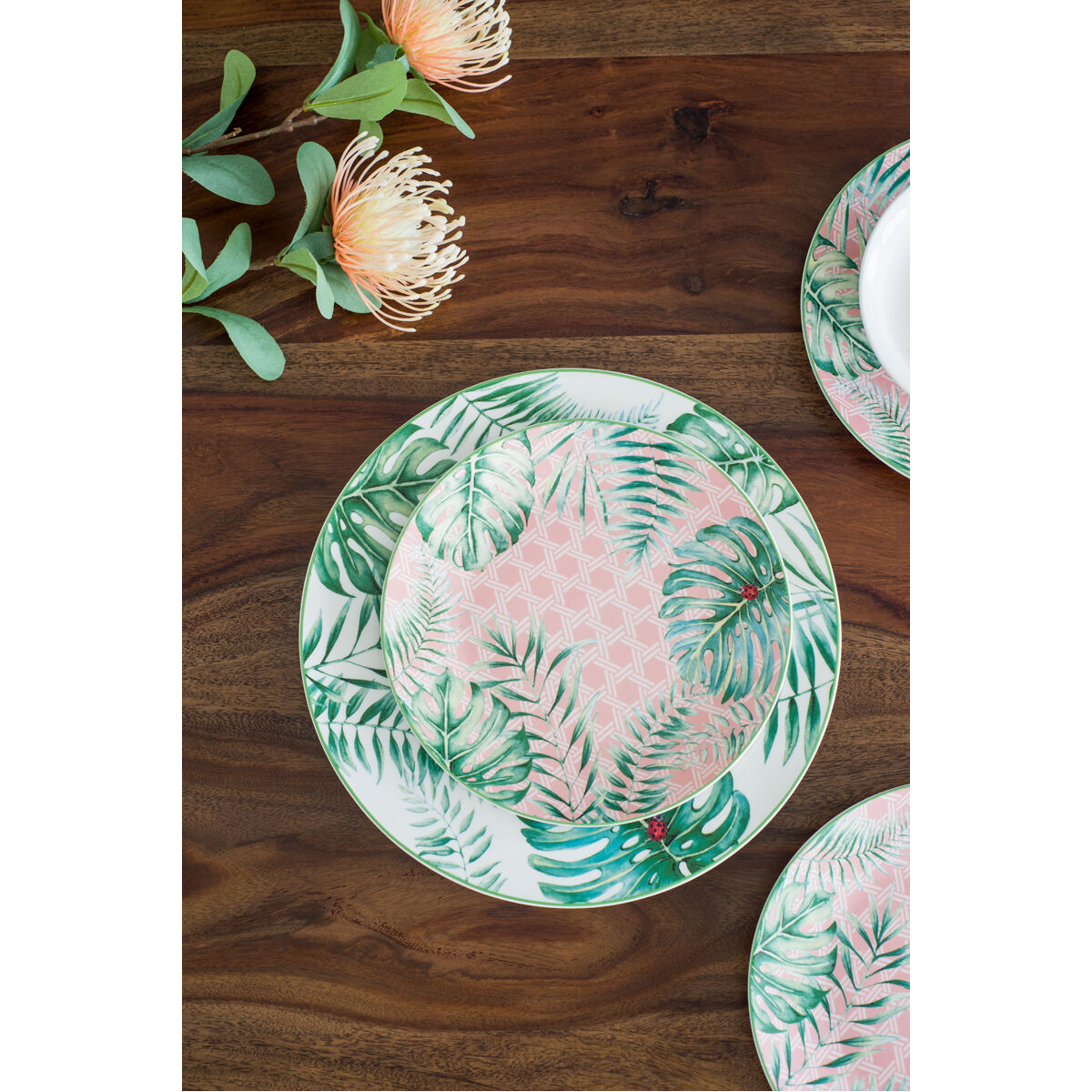 Botanical 8 X 8 inch Green Plate