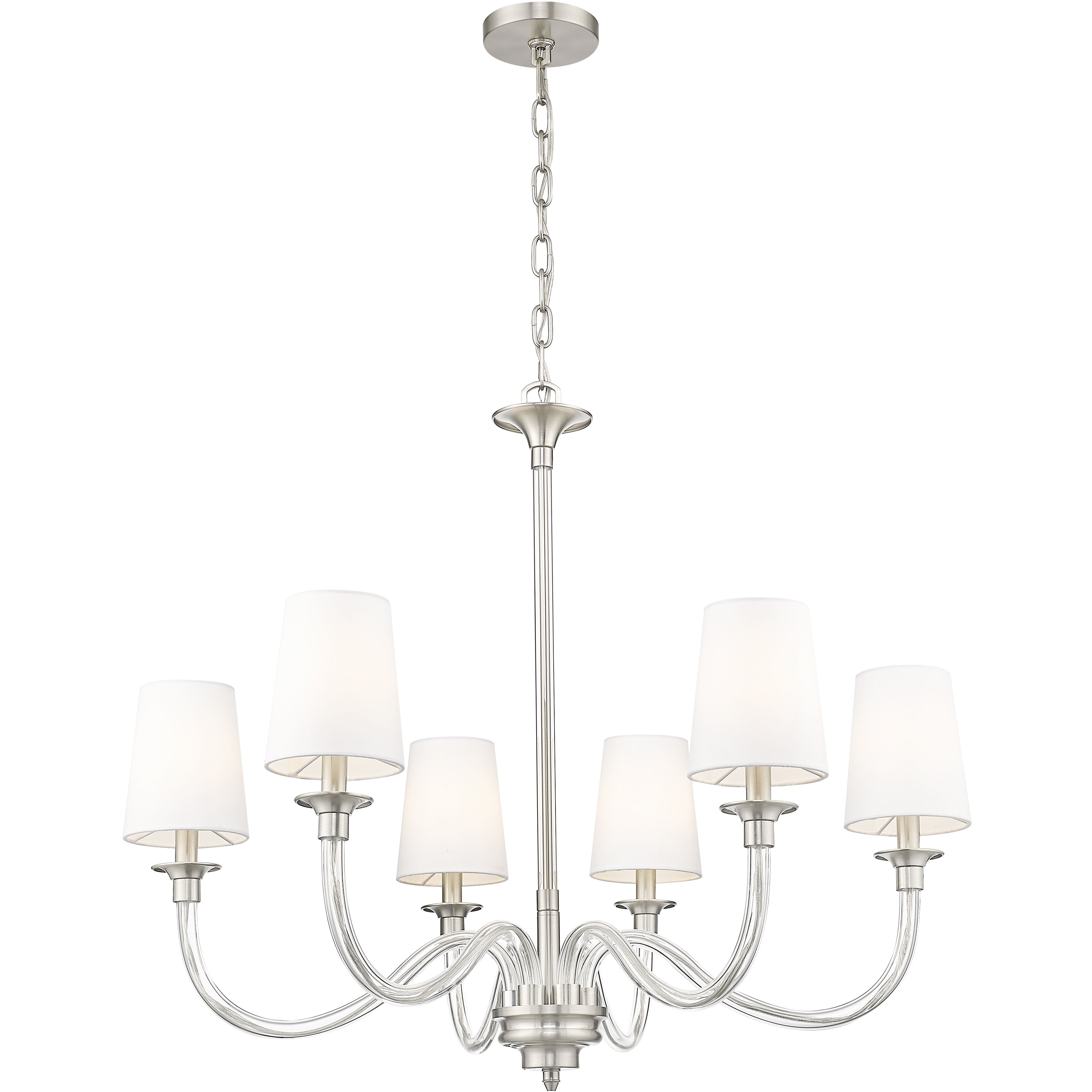 Katerina 6 Light 32 inch Brushed Nickel Chandelier Ceiling Light