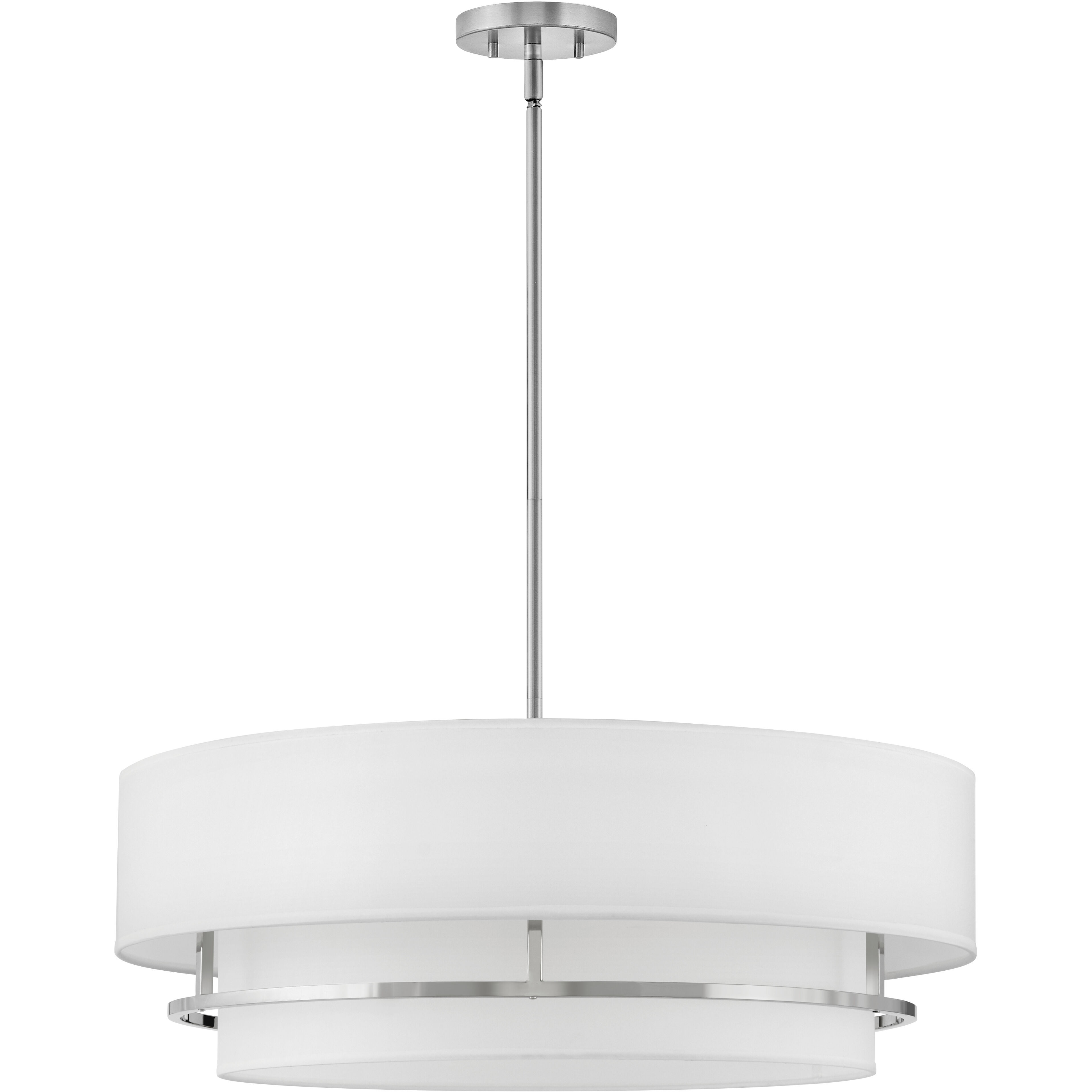 Graham 30 inch Polished Nickel Indoor Semi-Flush Mount Ceiling Light, Convertible