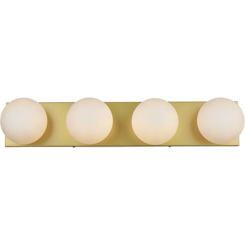 Jaylin 4 Light 31 inch Brass Bath Sconce Wall Light