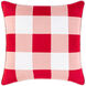 Buffalo Plaid 20 X 20 inch Bright Red/Pale Pink/White Pillow Kit, Square