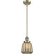 Franklin Restoration Chatham LED 6 inch Antique Brass Mini Pendant Ceiling Light in Mercury, Franklin Restoration