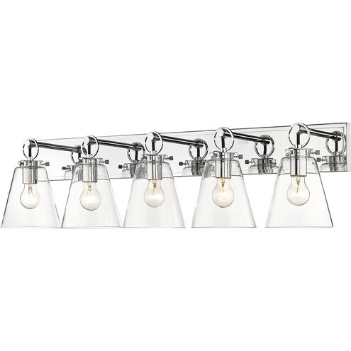 Harper 5 Light 39.75 inch Chrome Vanity Wall Light