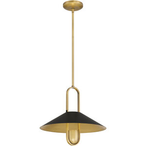 Goldenridge 1 Light 15 inch Legacy Brass and Dark Matte Black Pendant Ceiling Light