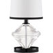Whirling Dervish 29.75 inch 25 watt Clear and Black Table Lamp Portable Light