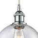 Ballston Athens 1 Light 8 inch Polished Chrome Mini Pendant Ceiling Light in Seedy Glass, Ballston