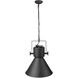 Crew 1 Light 18 inch Matte Black Pendant Ceiling Light