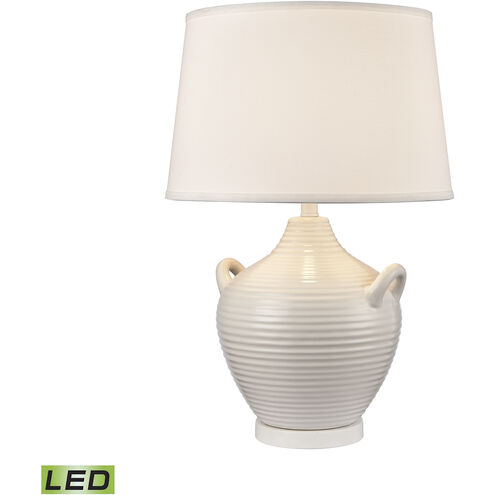 Oxford 25 inch 9.00 watt Gloss White with Matte White Table Lamp Portable Light