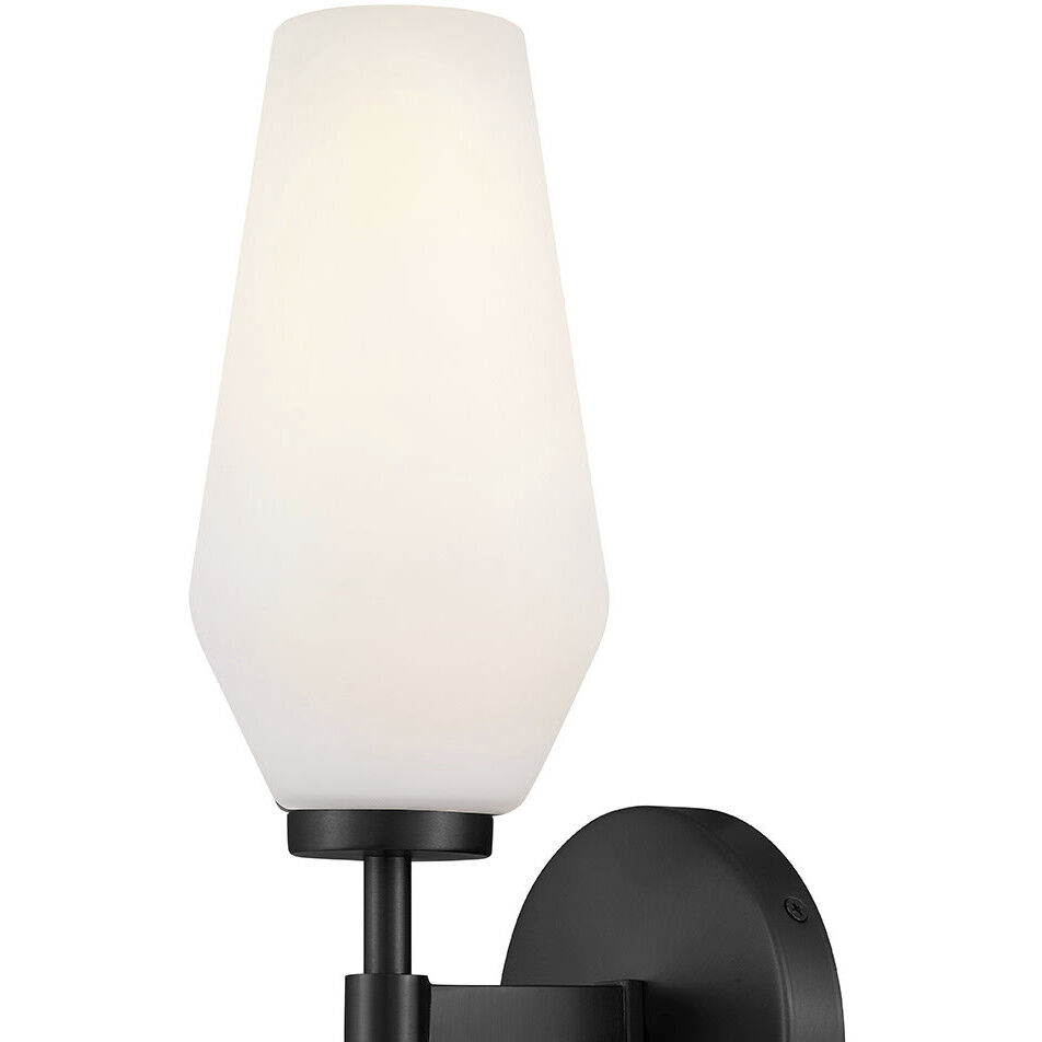Gio Sconce Wall Light in Black, Large
