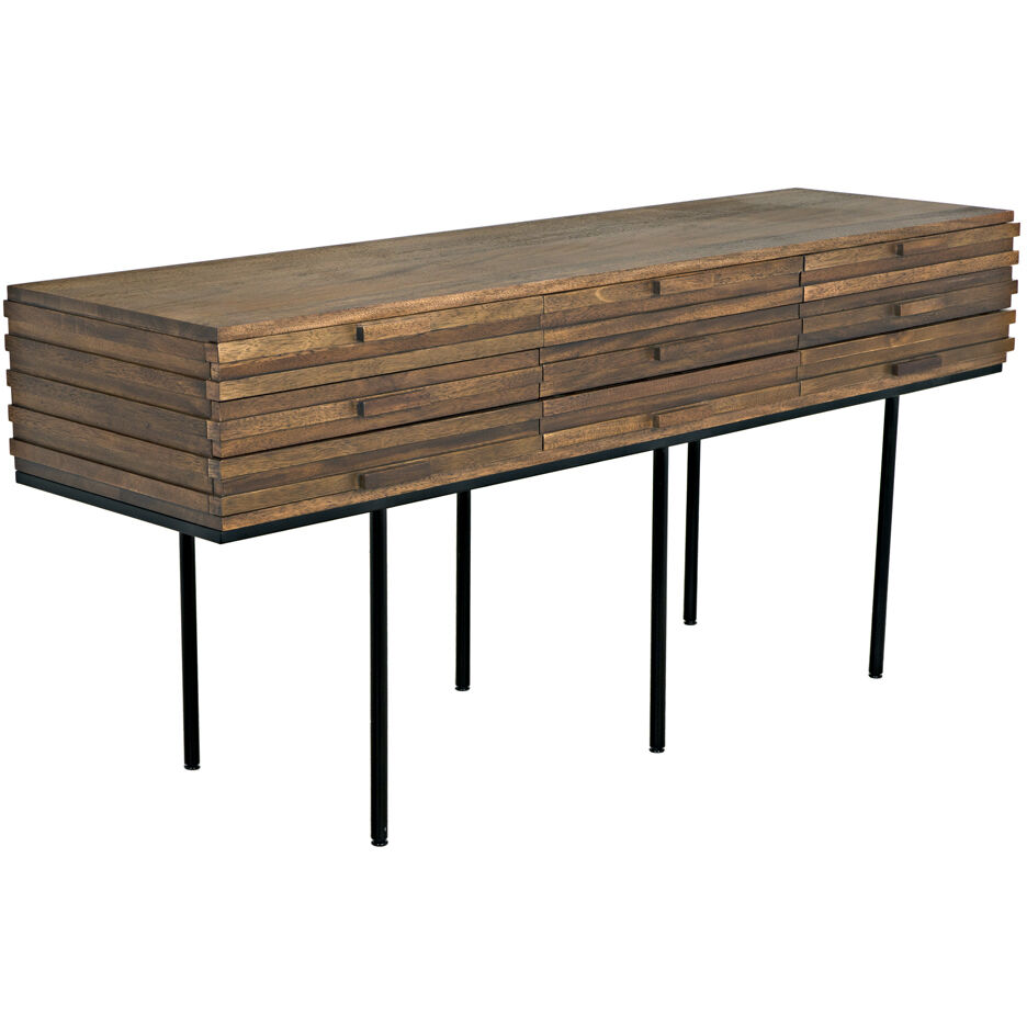 Zodiac 73 X 20.5 inch Dark Walnut Sideboard