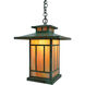 Kennebec 1 Light 12.25 inch Rustic Brown Pendant Ceiling Light in Amber Mica