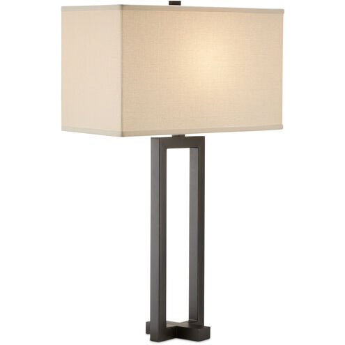 Pallium 33.25 inch Satin Black with Rubbed Edges Table Lamp Portable Light