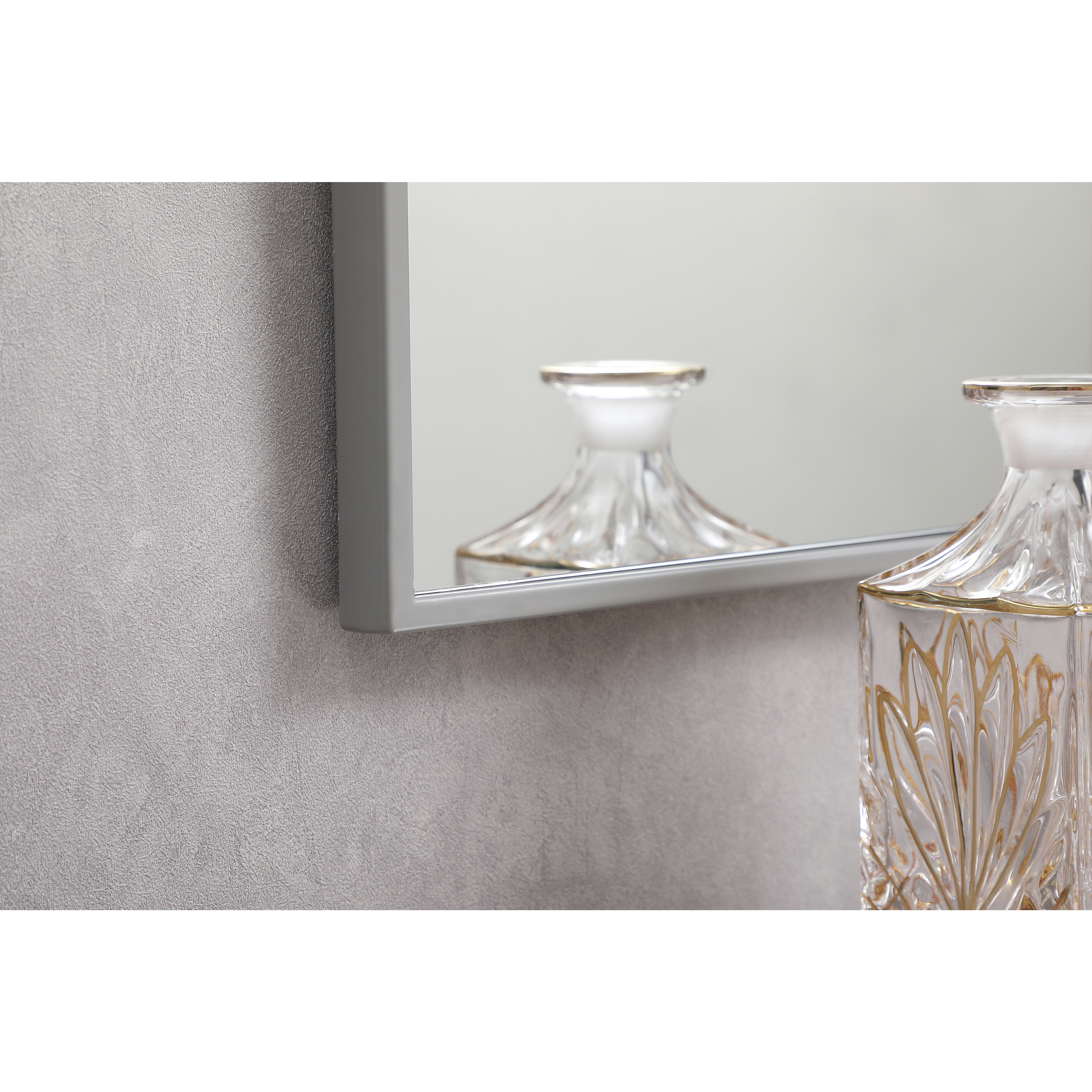 Monet 36 X 18 inch Grey Wall Mirror in Gray