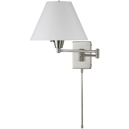 Modern 17 inch 100.00 watt Satin Chrome Task Wall Light