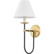 Demarest 1 Light 7.75 inch Aged Brass and Distressed Bronze Wall Sconce Wall Light
