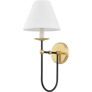 Demarest 1 Light 7.75 inch Aged Brass and Distressed Bronze Wall Sconce Wall Light