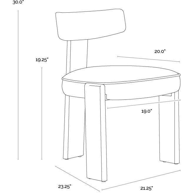 Horton Rustic Oak / Forest Green Dining Chair, Set Of 2