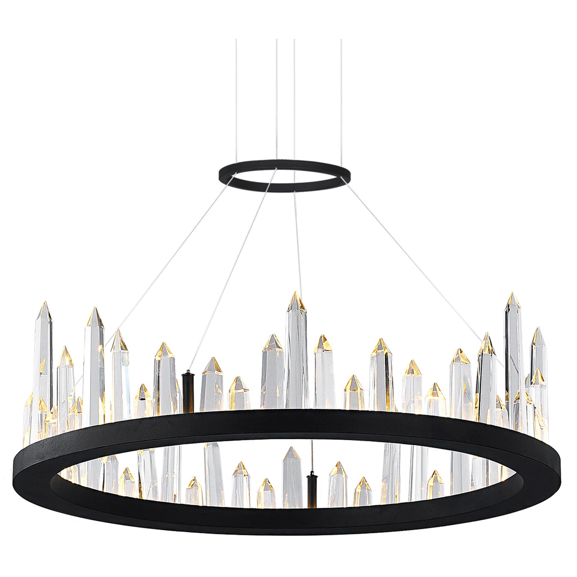 Juliette LED 24 inch Black Up Chandelier Ceiling Light