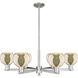 Arcadia Athens 6 Light 35.63 inch Satin Nickel Chandelier Ceiling Light in Mercury
