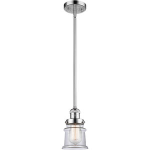 Franklin Restoration Small Canton 1 Light 7 inch Polished Chrome Mini Pendant Ceiling Light in Clear Glass, Franklin Restoration